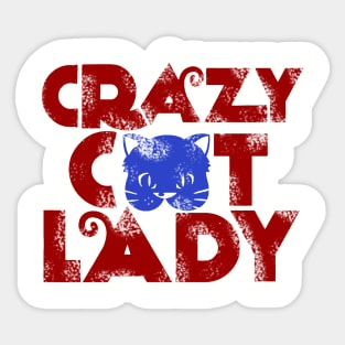 crazy cat lady Sticker